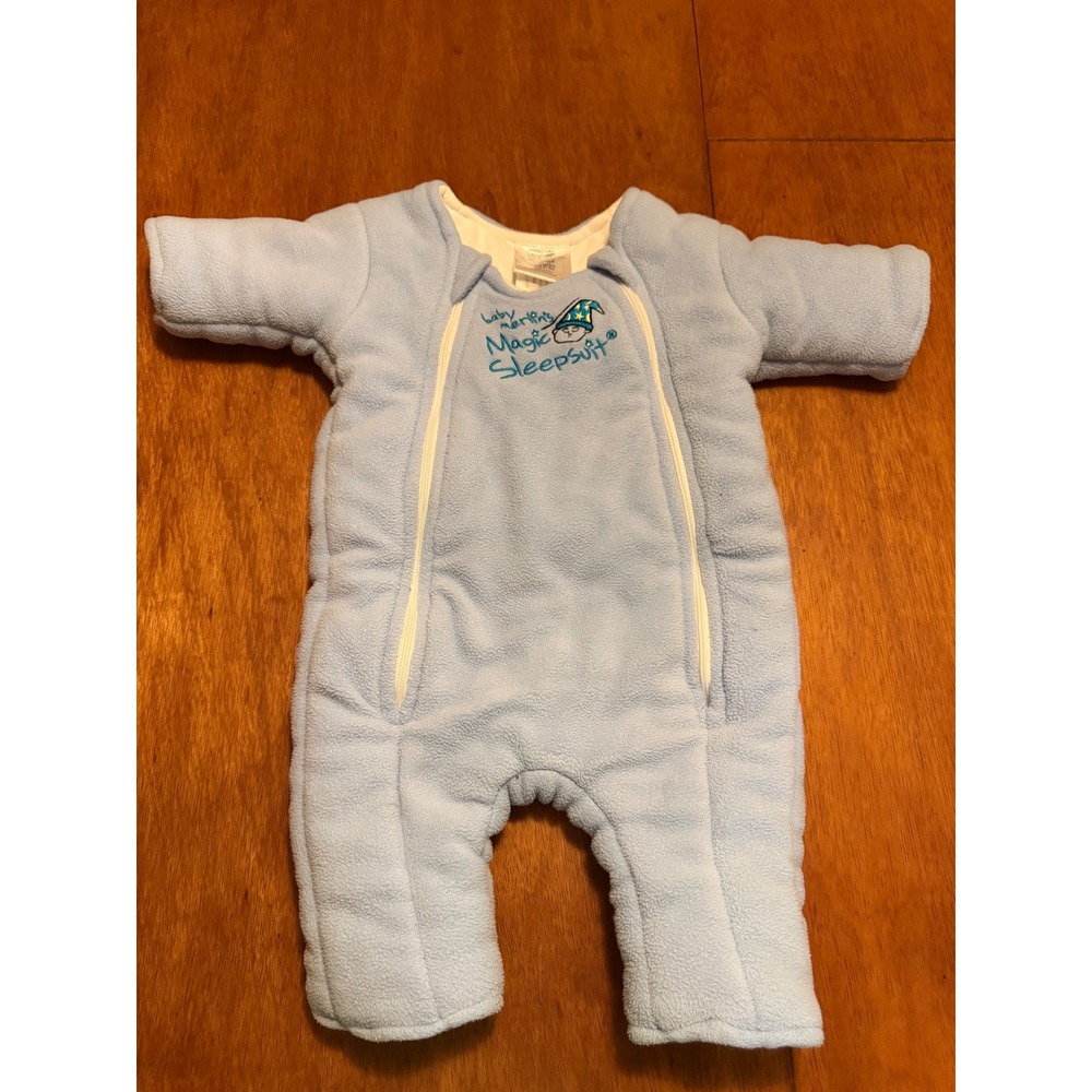 Baby Merlin's Magic Sleepsuit Microfleece Blue 6-9 Months 18-21 lbs MSS-BL